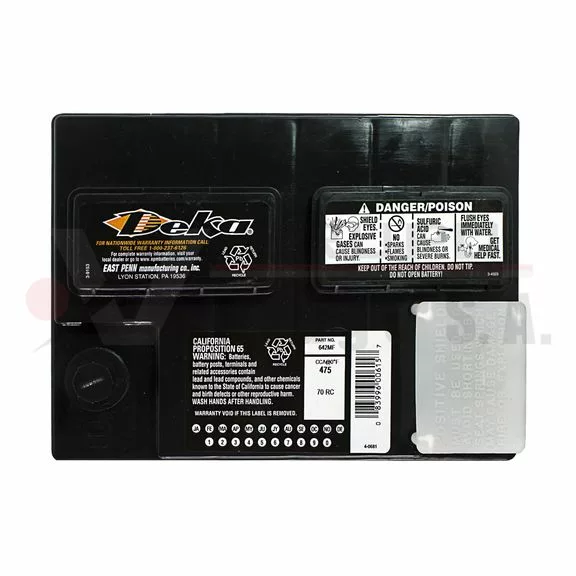 475CCA 642MF (EN) Batería DEKA 30 lbs. 6.875" x 9.56" x 6.875" - Imagen 3