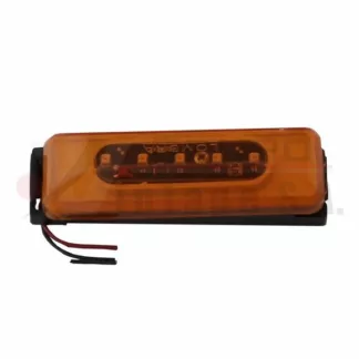 Lámpara lateral ámbar de 5 LED base negra