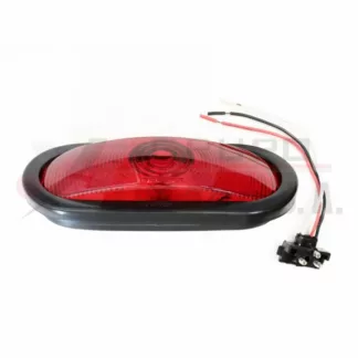 Lámpara roja ovalada 6"