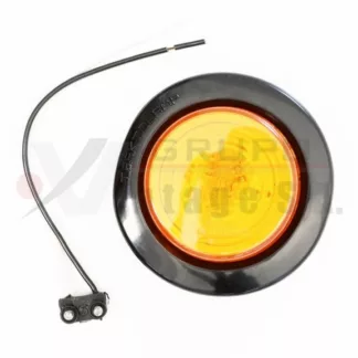 Lámpara redonda 2 1/2" ámbar base hule