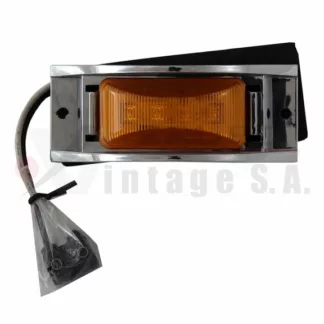 Lámpara LED ámbar 24V para carroceria base cromada