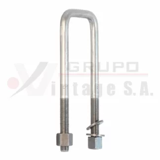 Laña cuadrada 9/16 x 2.3/4 x 8 con tuerca