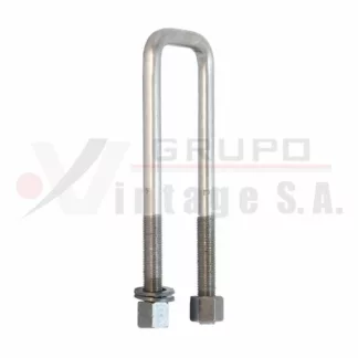 Laña cuadrada 9/16 x 2 1/2 x 8 con tuerca