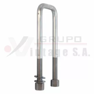 Laña cuadrada 1 1/8 x 5 1/8 x 16 con tuerca Hutch