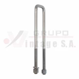 Laña cuadrada 3/4 x 4 x 19 con tuerca