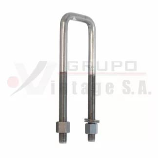 Laña cuadrada 3/4 x 4 x 12 con plancha