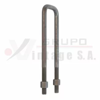 Laña cuadrada 7/8 x 3 1/2 x 14  con tuerca