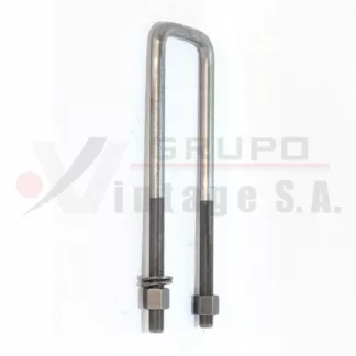 Laña cuadrada 3/4 x 4 x 14 con plancha