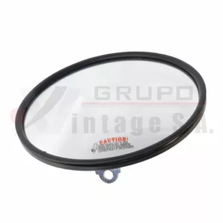 Espejo convexo ojo de buey 8 1/2" negro tornillo al centro