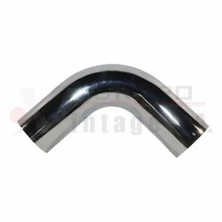 Codo de escape de 15 x 15 cromado de 90° liso