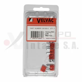Mini fusible ATM rojo 10A Pack 5