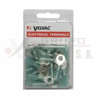 Terminal de argolla para alambre calibre 16-14 agujero 1/4" Pack 50
