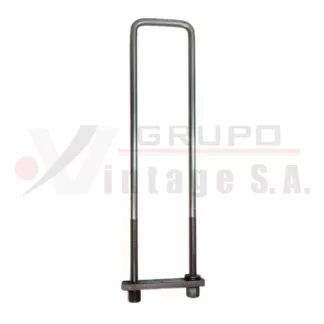 Laña cuadrada con tuerca y albardón 5/8 x 4 x 21