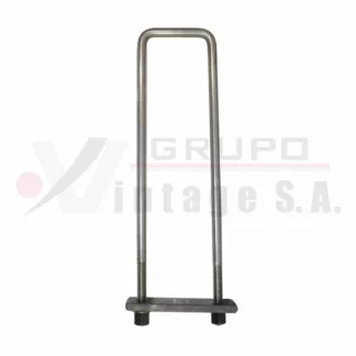 Laña cuadrada con tuerca y albardón 5/8 x 4 x 19