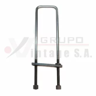 Laña cuadrada con tuerca y albardón 5/8 x 4 x 18