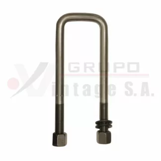 Laña cuadrada con tuerca 3/4 x 3 1/4 x 10