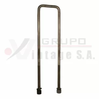 Laña cuadrada con tuerca 5/8 x 2 3/4 x 15