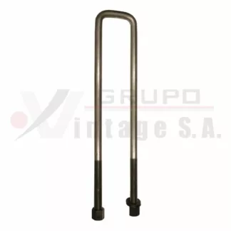 Laña cuadrada con tuerca 7/8 x 3 1/4 x 22