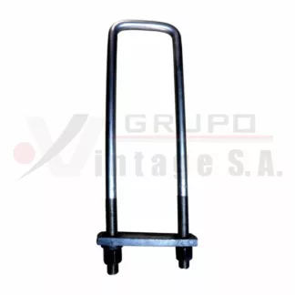 Laña cuadrada 3/4 x 4 x 16 con tuerca con plancha