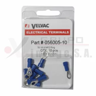 Terminal de argolla para alambre calibre 16-14 agujero 10 Pack 10