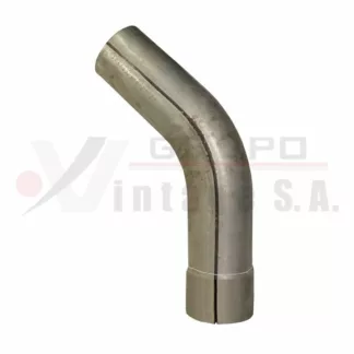 Codo 45° de 5" x 12" con boquilla aluminizado