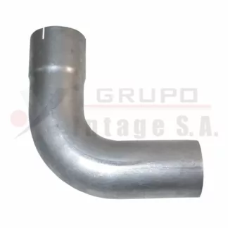 Codo 90° de 4" x 12" con boquilla aluminizado