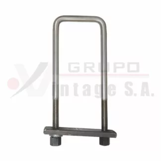 Laña cuadrada con tuerca y albardón 5/8 x 4 x 12