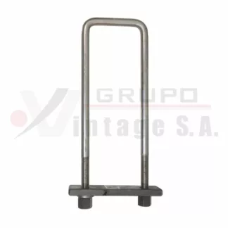 Laña cuadrada con tuerca y albardón 5/8 x 4 x 14