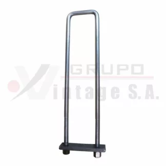 Laña cuadrada 5/8 x 3 1/2 x 20 con albardón