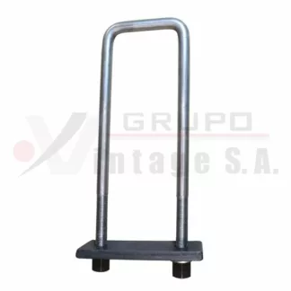 Laña cuadrada con tuerca y albardón 5/8 x 3 1/2 x 16