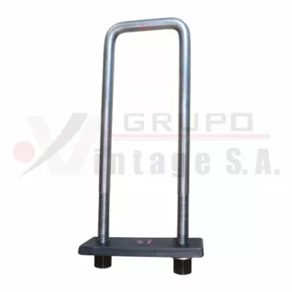 Laña cuadrada con tuerca y albardón 5/8 x 3 1/2 x 13