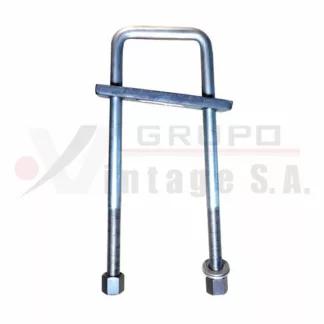 Laña cuadrada con tuerca y albardón 5/8 x 3 1/2 x 12