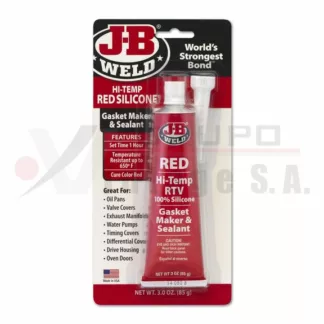 Silicón rojo RTV alta temperatura tubo 3 oz. J-B Weld hecho en USA