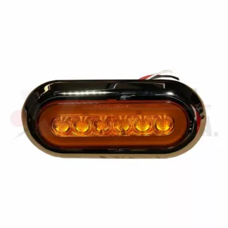 Lámpara ovalada Glo remachar ámbar