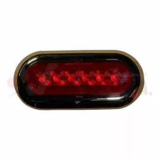 Lámpara ovalada Glo remachar roja