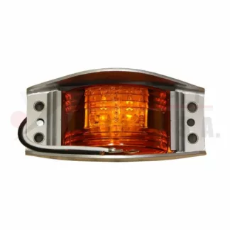 Lámpara lateral ámbar tortuguita base de metal