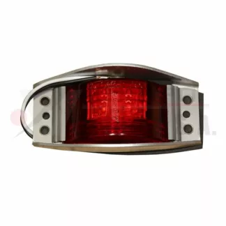 Lámpara lateral roja tortuguita base de metal