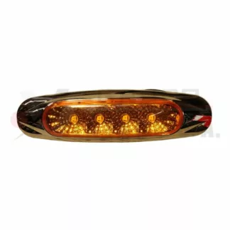 Lámpara ovalada de cabina 3 LED 12/24 rojo/ámbar